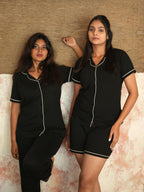 Women's Pyjama 3 pcs set (Black)