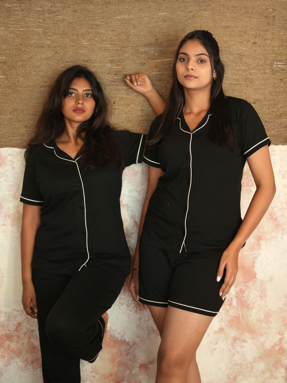 Women's Pyjama 3 pcs set (Black)