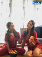 Women's Pyjama 3 pcs set (Red)