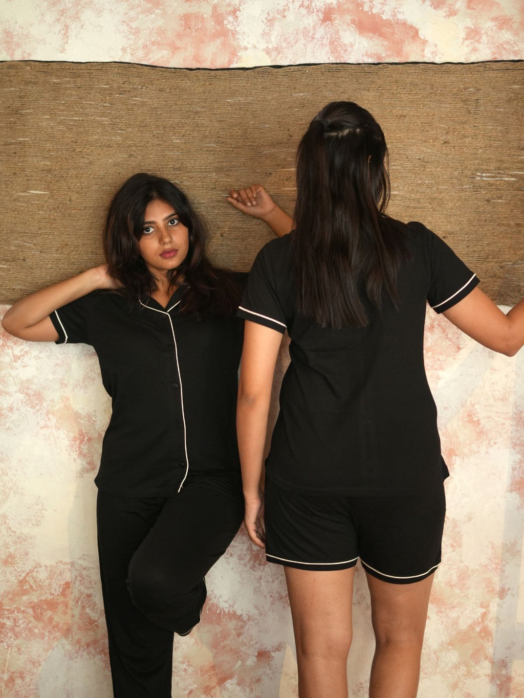 Women's Pyjama 3 pcs set (Black)