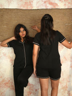 Women's Pyjama 3 pcs set (Black)