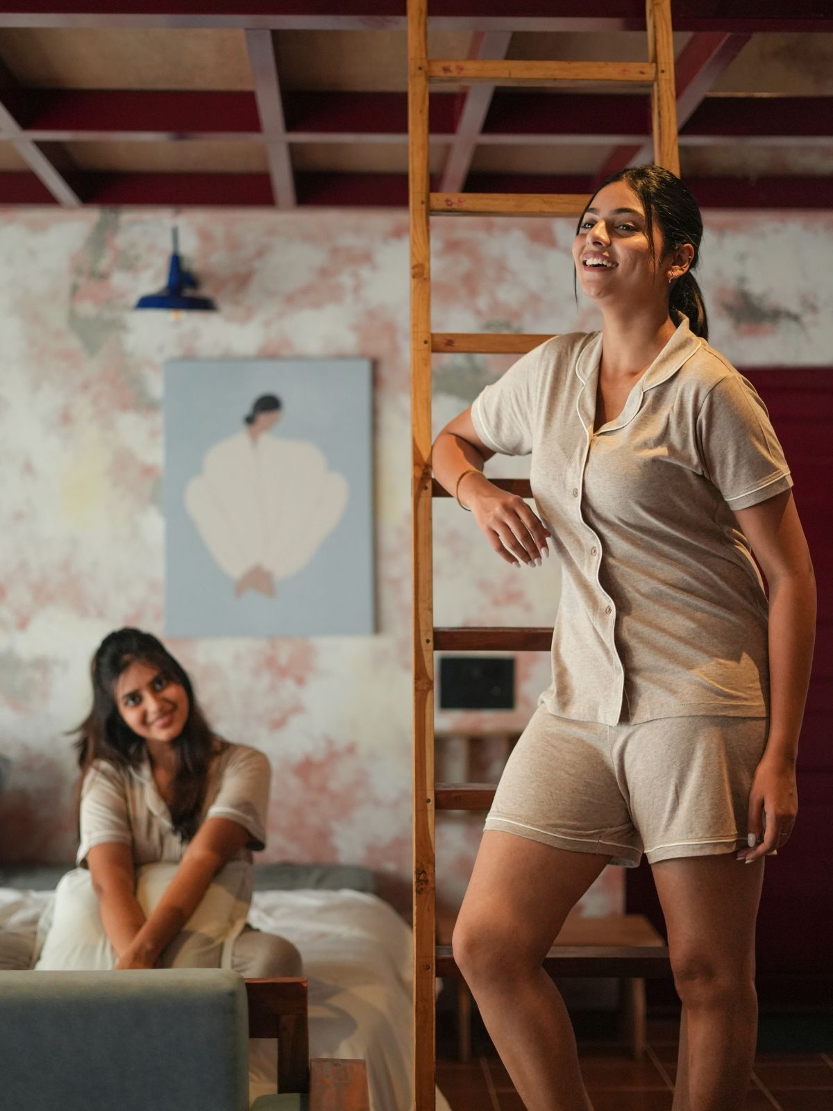 Women's Pyjama 3 pcs set (Oat Melange)