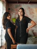 Women's Pyjama 3 pcs set (Black)