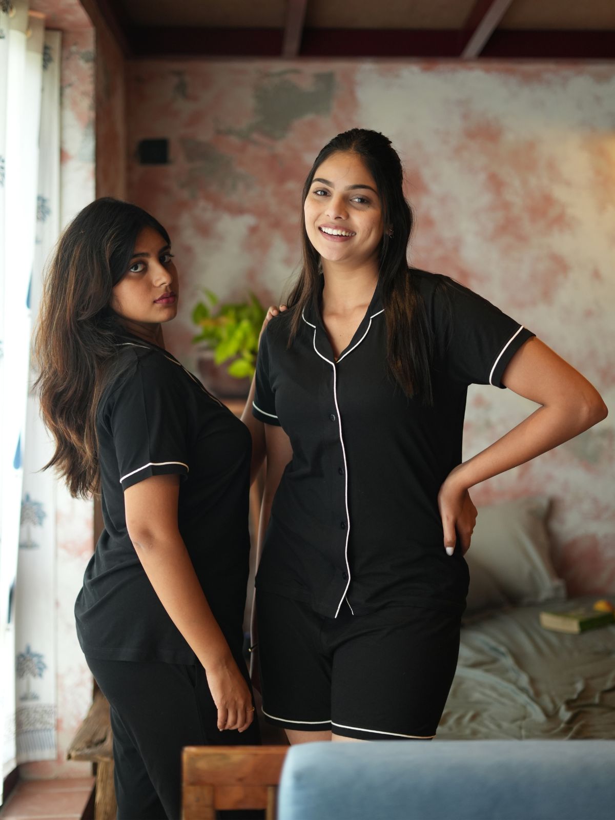 Women's Pyjama 3 pcs set (Black)