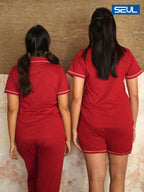 Women's Pyjama 3 pcs set (Red)