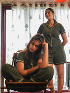 Women's Pyjama 3 pcs set (Olive Green)