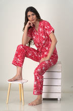Women's Pyjama 2 pcs set (RED)