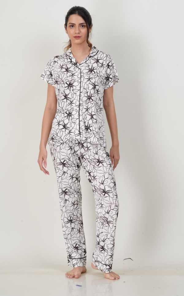 Women's Pyjama 2 pcs set (WHITE)