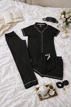 Women's Pyjama 3 pcs set (Black)