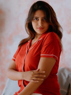 Women's Pyjama 3 pcs set (Red)